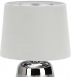 Настольная лампа Escada Calliope 10199/L Chrome 1х40Вт Е14, металл/ткань, хром/белый