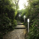 Уличный наземный светильник с датчиком движения Escada Galena 30011G/03 1x25Вт, E27, металл/пластик, хром (220V, круглые, IP44)