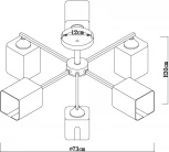 Потолочная люстра на штанге Arte Lamp Merci A4185PL-6BK (220V)