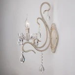 Бра Eurosvet 12205 12205/1 белый (хрусталь Strotskis, подвески, подсвечник, свеча)