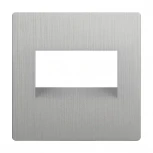Накладка для двойной розетки Еthernet RJ-45 (серебряный рифленый) Werkel W1191109 (a051350)