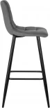 Стул барный Dobrin NICOLE (черные матовые ножки, темно-серый велюр (108-91))
