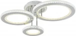 Потолочная люстра светодиодная с таймером Escada Venus 10297/3LED BL 73Вт, с ПДУ, металл/акрил, хром/прозрачный (220V, кольцо)