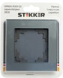 Рамка на 1 пост (серебро) Stekker Катрин 39531