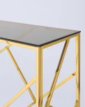 Консоль Stool Group АРТ ДЕКО 120х40 золото стекло smoke УТ000001964