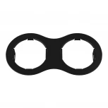 Рамка для двух встраиваемых светильников Lightstar Domino, овал, черный