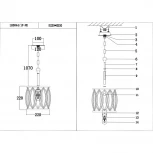 Подвесная люстра Lumien Hall Lucania LH3044/1P-NK