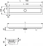Душевой лоток TECE Linus 15103099 2 в 1 90 см