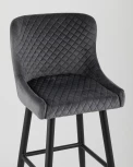 Стул барный Stool Group Ститч велюр серый УТ000001371