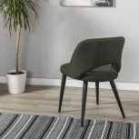 Стул R-Home Lars тёмно-зелёный/черный