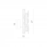Настенный светильник Divinare Medea 1684/01 AP-1 (220V, хрусталь)