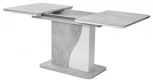 Обеденный стол M-City SIRIUS Бетон/ Белый 120
