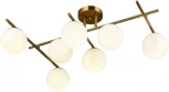 Потолочная люстра на штангек Evoluce SLE1195-302-07 SLE1195 Латунь/Белый E14 7*40W