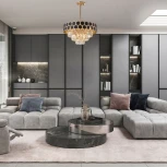 Подвесная люстра хрустальная на штанге Arte Milano Sorrento-5009 375009/4+2/300/480 GD (220V)