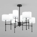 Потолочная люстра Wi-Fi на штанге Eurosvet Notturno 60162/8 черный (220V, управление смартфоном, голосовое управление, умный дом - Minimir Home, Алиса, Маруся, Салют)