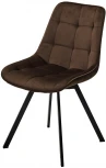 Стул CORN 360 град. поворот. G062-10 шоколадный, велюр/ черный каркас, М-City