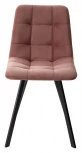 Стул CHILLI-Q SQUARE розовый #15, велюр / черный каркас, 4 шт./1 к