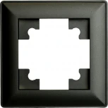 Рамка на 1 пост (черный) Stekker Катрин 39812