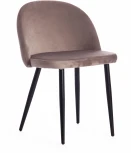 Стул MELODY (mod. 4997) металл/вельвет, 52х49х78см, серо-бежевый/черные ножки Tetchair 15277