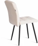 Стул обеденный Medeo Tetchair (Флок/Молочный,Черный) арт.24811