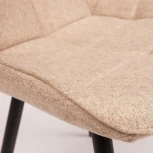 Стул ABRUZZO ( mod. 8060 ) ткань: серо-бежевый, ножки: черный (металл,ткань)