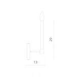 Бра Divinare Lokki 2543/04 AP-1 (220V, свеча)