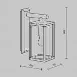 Настенный уличный светильник Maytoni Cell O452WL-01GF1