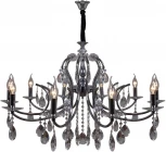 Подвесная люстра ILLUMICO IL2326-10POR-39 CR (220V, хрусталь, на цепи, подсвечник, свеча)