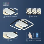 Потолочная люстра Rivoli Jenny 6102-101 (регулировка яркости, LED, 220V, пульт управления)