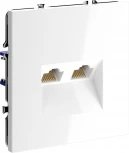 Розетка двойная Ethernet RJ-45 (белый глянцевый) Voltum S70 VLS060201