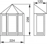 Уличный настенный светильник Oasis Light INOX 77804