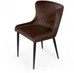Стул JAZZ ромб, бархат коричневый 12/черный конус Top Concept 80895