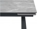 Керамический стол Woodville Бэйнбрук 120х80х76 серый мрамор / графит 530825