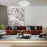 Потолочная люстра светодиодная Escada Aquarius 10287/4LED 62Вт, с ПДУ, металл/акрил, хром/белый/прозрачный (220V)