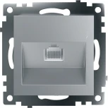 Розетка Ethernet RJ-45 (серебро) Stekker Катрин 39585