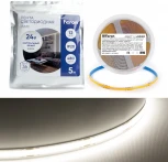 Светодиодная LED лента Feron LS530 48271 480SMD(2110)/м 12Вт/м 24V 5000*10*1.8мм 4000К