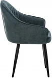 Стул с подлокотниками Вайд, каркас Черный, велюр Темно-зеленый 2500000185830 Leset