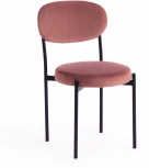 Стул REVO (mod. 7033) коралловый barkhat 15 /черный (ткань/металл)