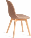 Стул CINDY SOFT (mod. C1021F1-1) (Велюр,Дерево бук /Бежевый)