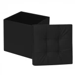 Пуфик Dreambag складной Черный ЭкоКожа 13174