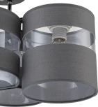 Потолочная люстра на штанге Escada Fantasy 642/4P 4х60Вт E27, металл/ткань, черный (220V)