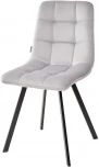 Стул CHILLI SQUARE G108-06 серебристо-серый, велюр/ черный каркас M-City 629M05098