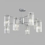 Потолочная люстра на штанге с хрустальными подвесками Lumion Favla 8348/8C хром/прозрачный, металл/хрусталь E14 8*40W 220V