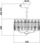 Подвесная люстра Maytoni Suite MOD122PL-05BS (220V, на цепи, круглые)