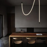 Подвесной светильник светодиодный с гибким неоном Loft It Thread 10388A Black (220V)