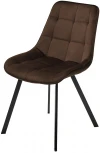 Стул ONION G062-10 шоколадный, велюр/ черный каркас М-City