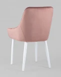 Стул Stool Group Диана велюр пыльно-розовый ножки белые УТ000025427