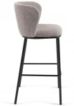 Барный стул La Forma (ex Julia Grup) Ciselia (Серый/ Металл,Пена,Фанера,Сталь)