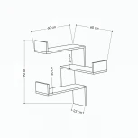 Полка угловая LEVE LUKSA CORNER BOOKCASE