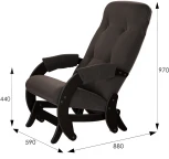 Кресло-маятник Модель 68 Ткань Макс 235, каркас венге от фабрики Mebelik